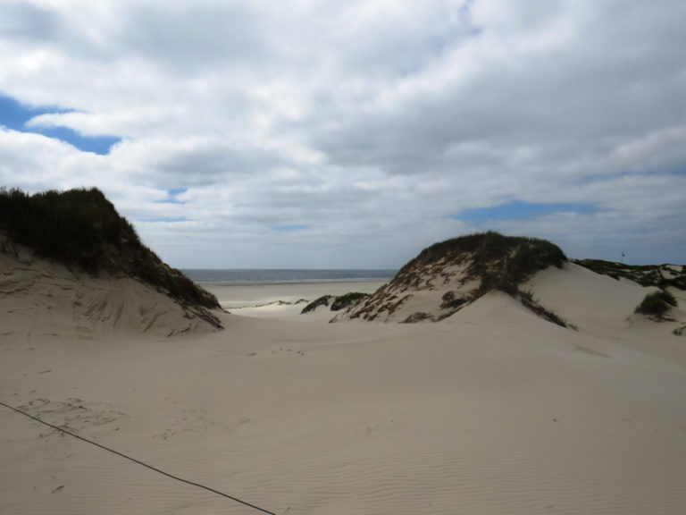Kilometerweiter Blick über Sand