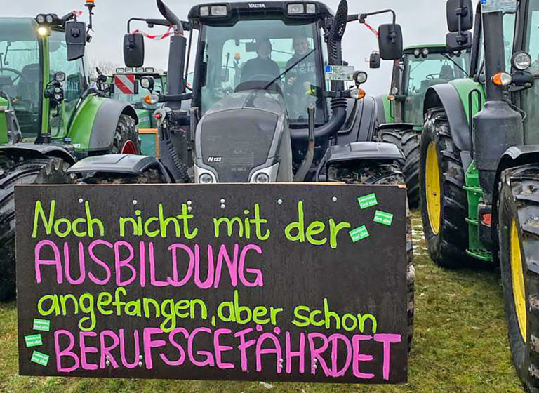 Landjugend und Junglandwirte demonstrieren für ihre Zukunft