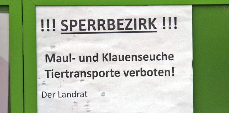 Das Schreckgespenst MKS ist wieder da